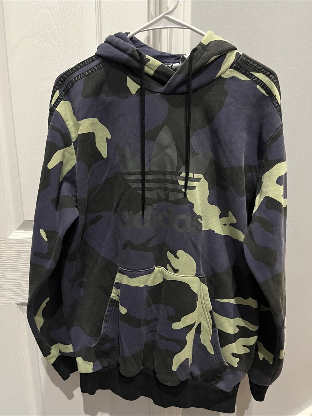 adidas Men’s Camo Zip-Up Hoodie – Black & Olive